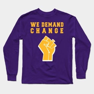 We Demand Change - Purple - BLM Long Sleeve T-Shirt